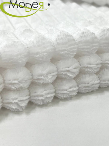 Плюш белый в клетку фото 2