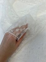 Кружевное полотно молочн/цветы Pizzo