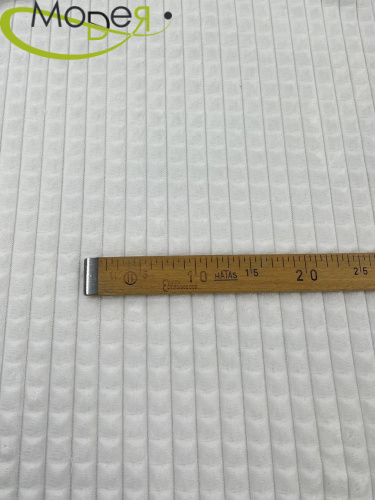 Плюш белый в клетку фото 4