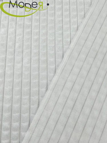 Плюш белый в клетку фото 3