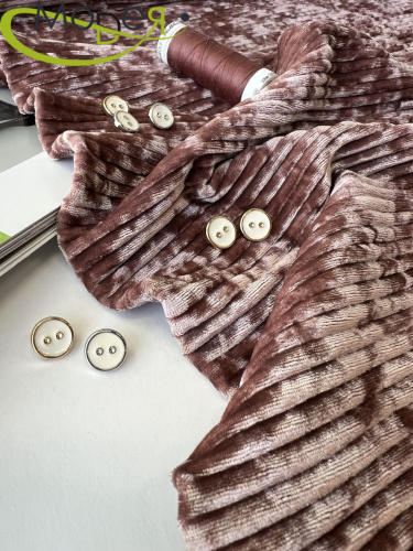 Трикотаж плиссе "Пыльная роза" фото 2